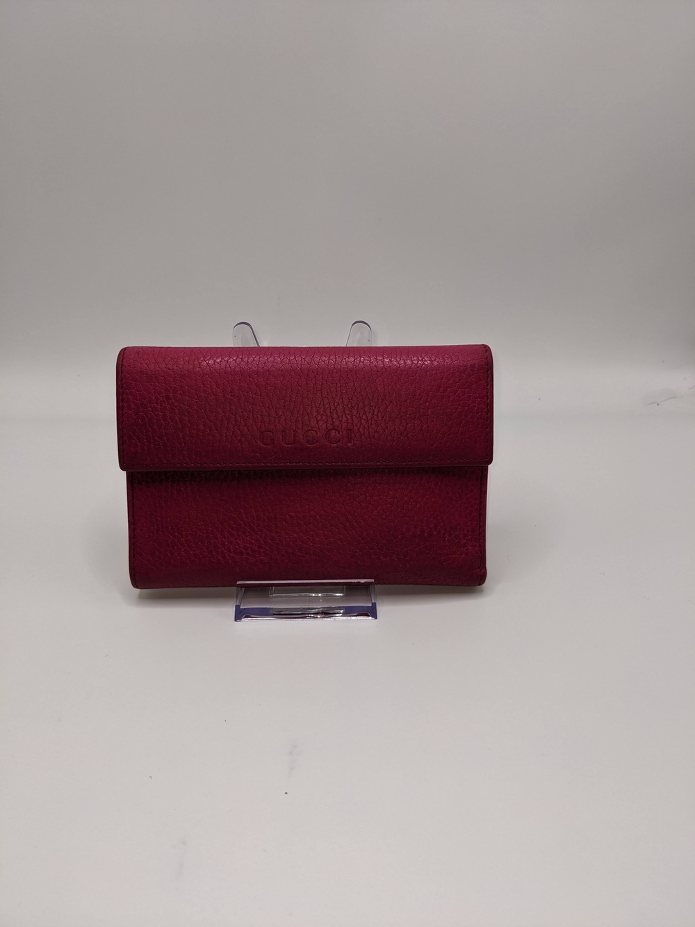 Gucci Pink Pebbled Leather Continental Wallet - Picture 1 of 6